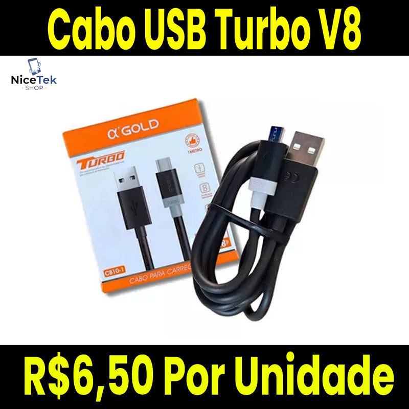 Cabo USB Turbo V8 A'GOLD