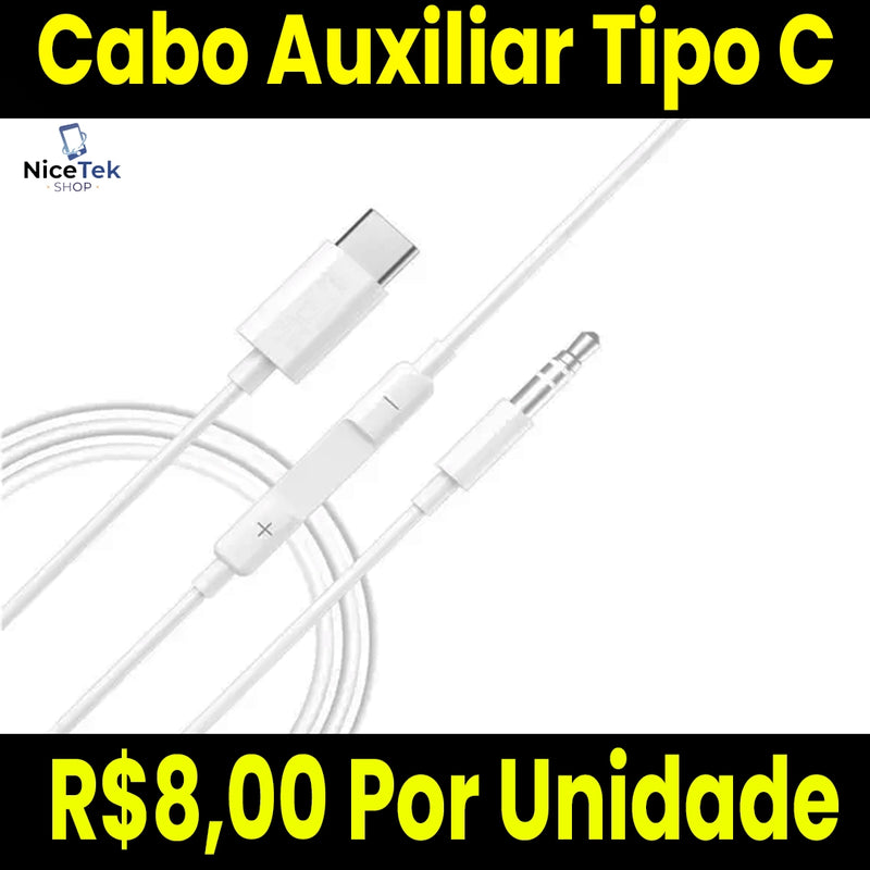 Cabo Auxiliar P2 Para Tipo C Com Volume