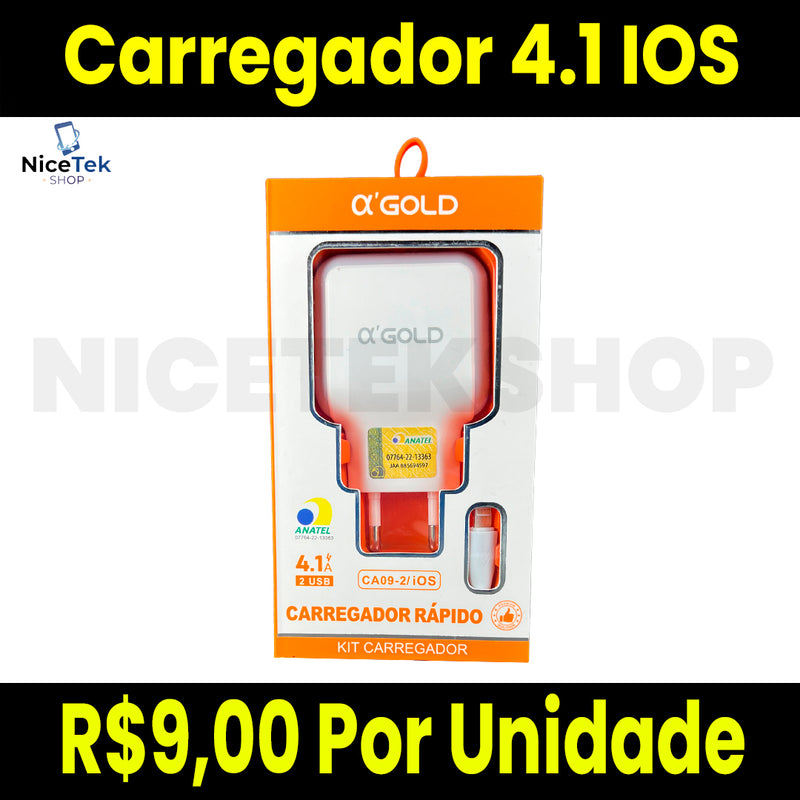 Carregador Turbo 4.1A A'Gold IOS Original