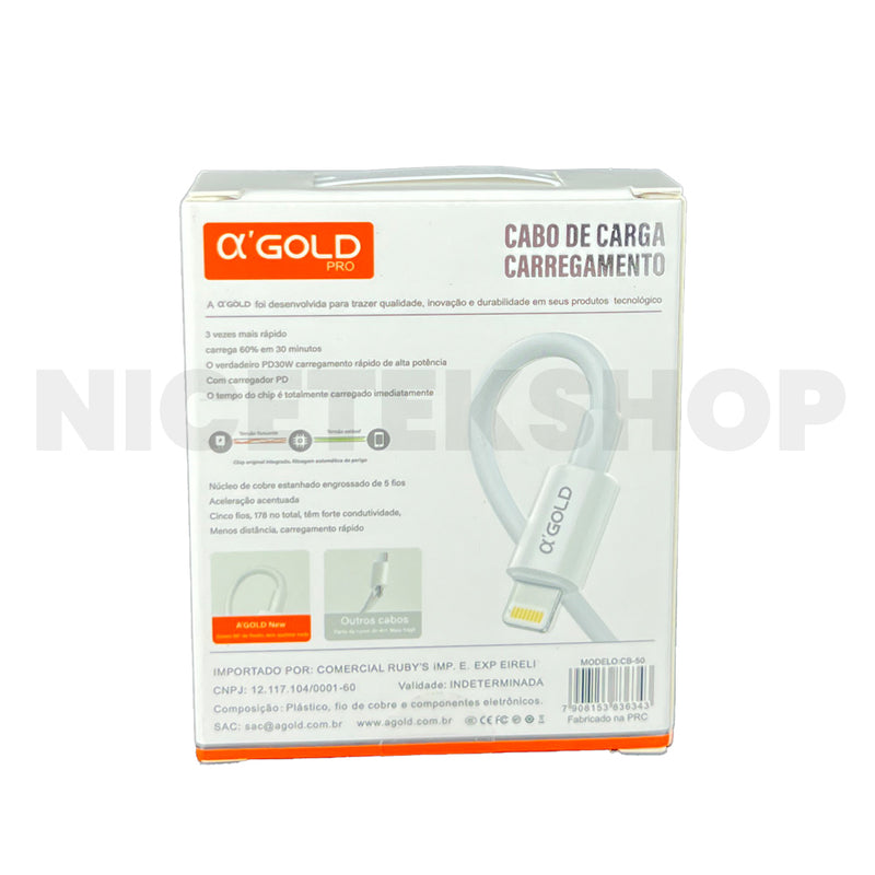 Cabo USB 60W Tipo C Para IOS