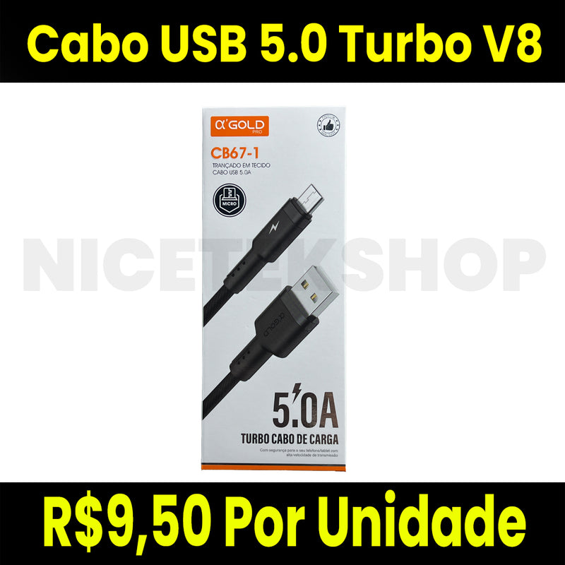 Cabo USB 5.0 Turbo V8