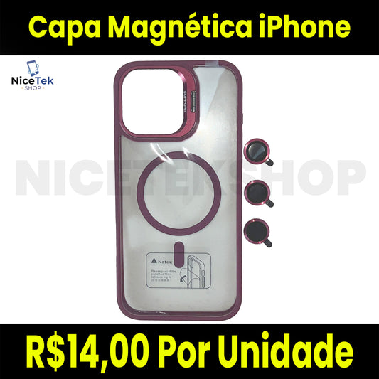 Capa Magnética + Lente Protetora iPhone
