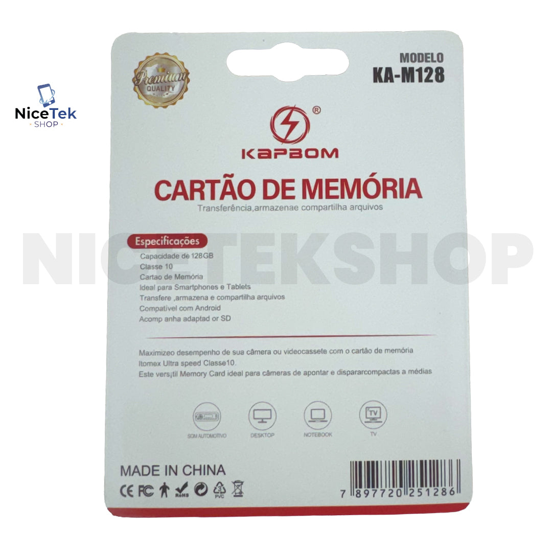 Cartão de Memória 128gb