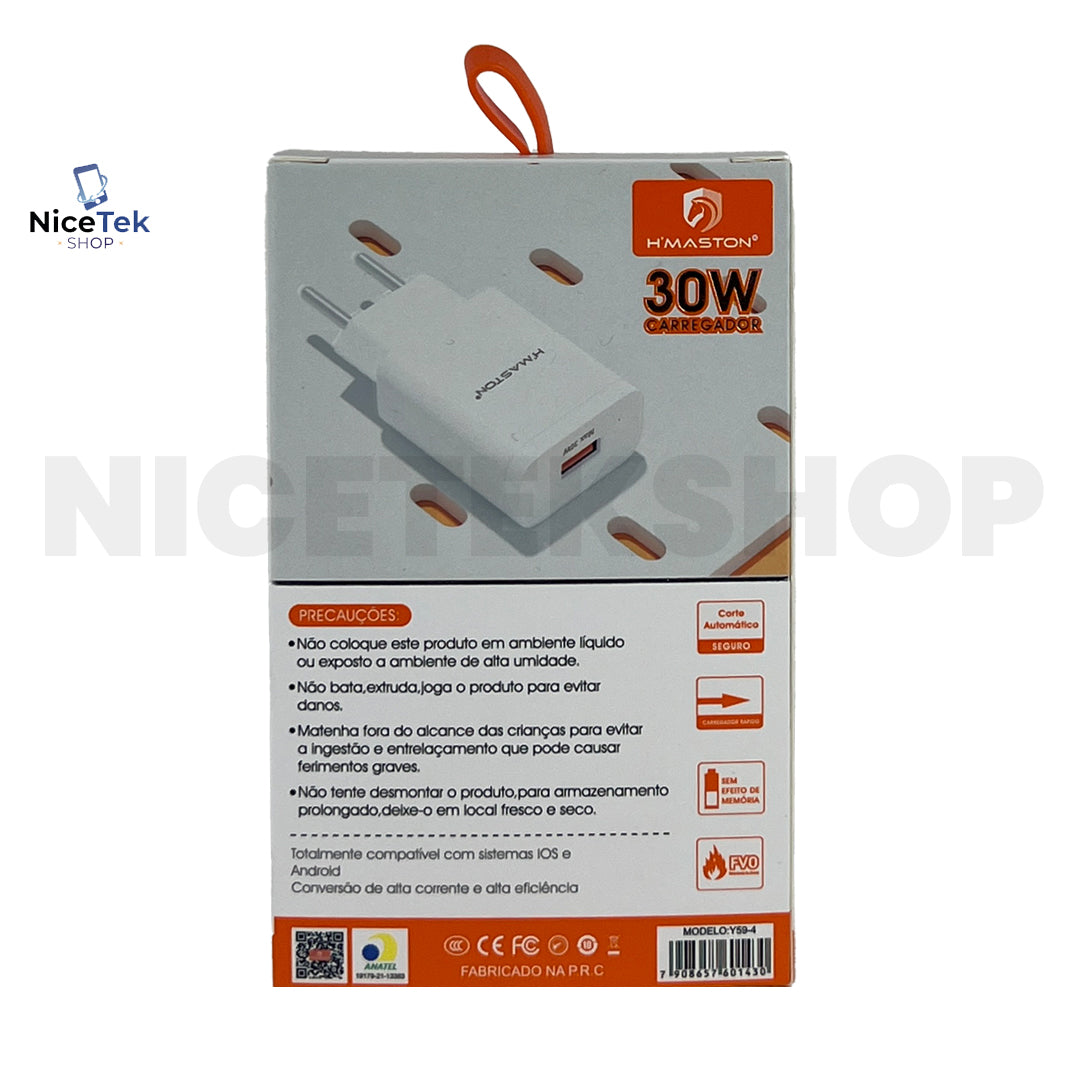 Fonte Turbo 30W USB H'Maston