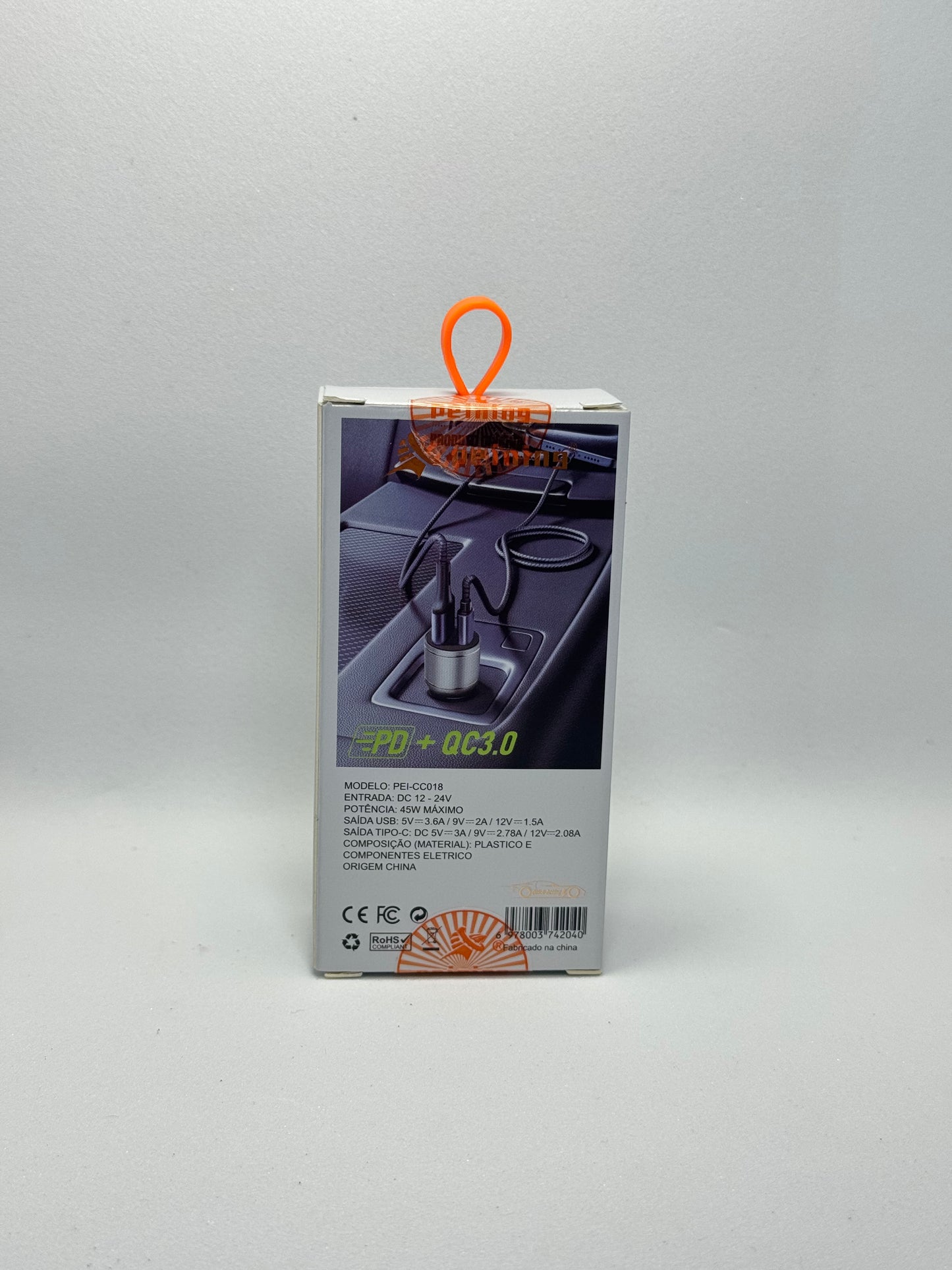 Carregador Veicular Turbo Usb / Tipo c Peining PEI-CC018