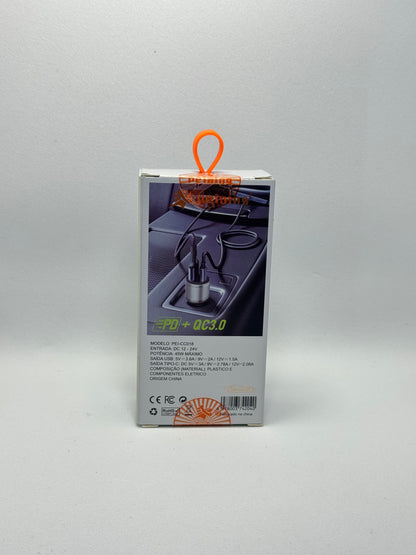 Carregador Veicular Turbo Usb / Tipo c Peining PEI-CC018