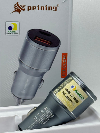Carregador Veicular Turbo Usb / Tipo c Peining PEI-CC018