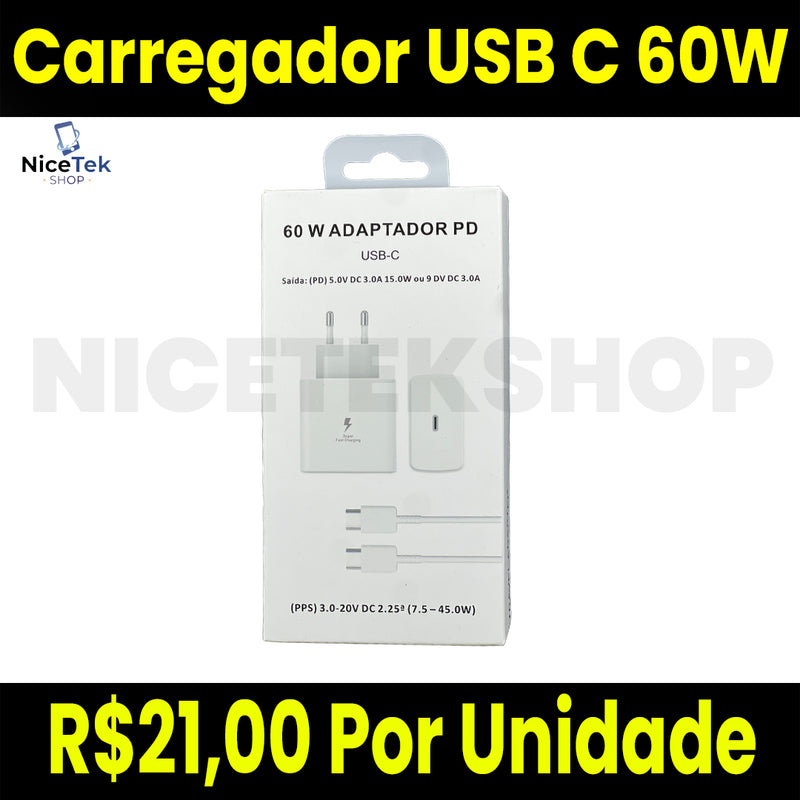 Carregador 60W Ultra Rápido Kapbom Tipo C