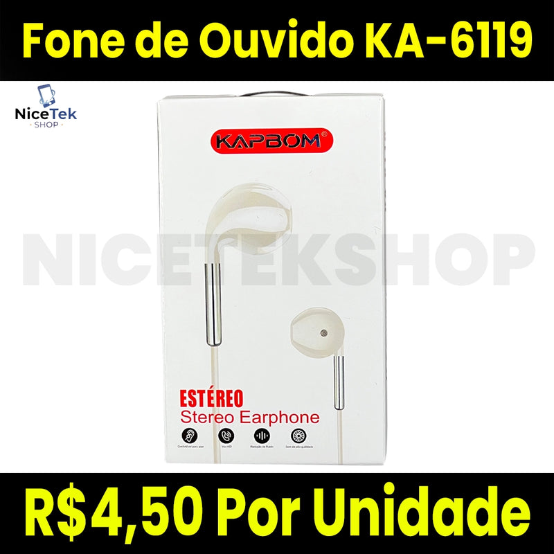 Fone de Ouvido Com Microfone KA-6119