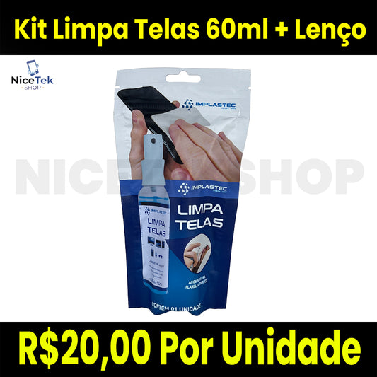 Kit Limpa Telas 60ml + Lenço Anti Riscos
