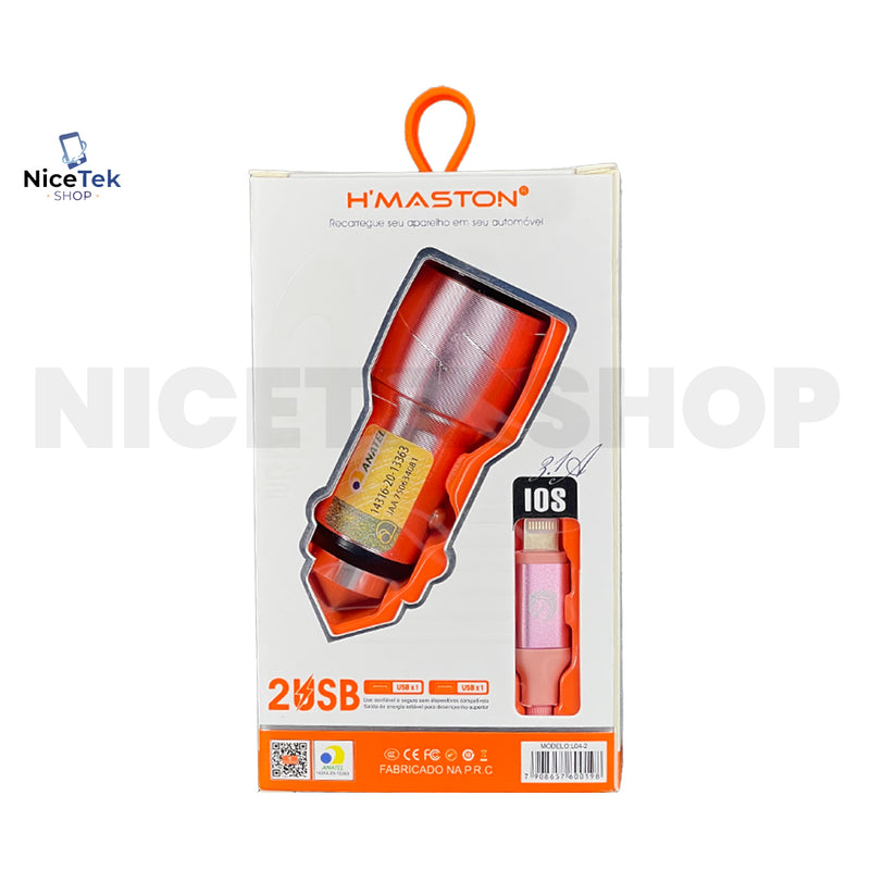 Carregador Veicular Turbo 45W IOS Hmaston Original