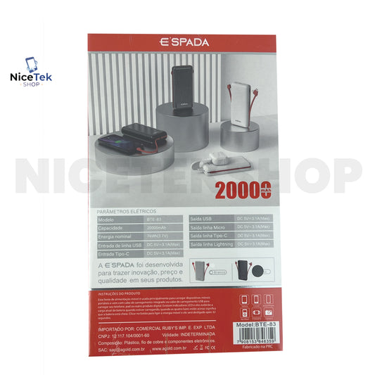 Power Bank 20.000mAh