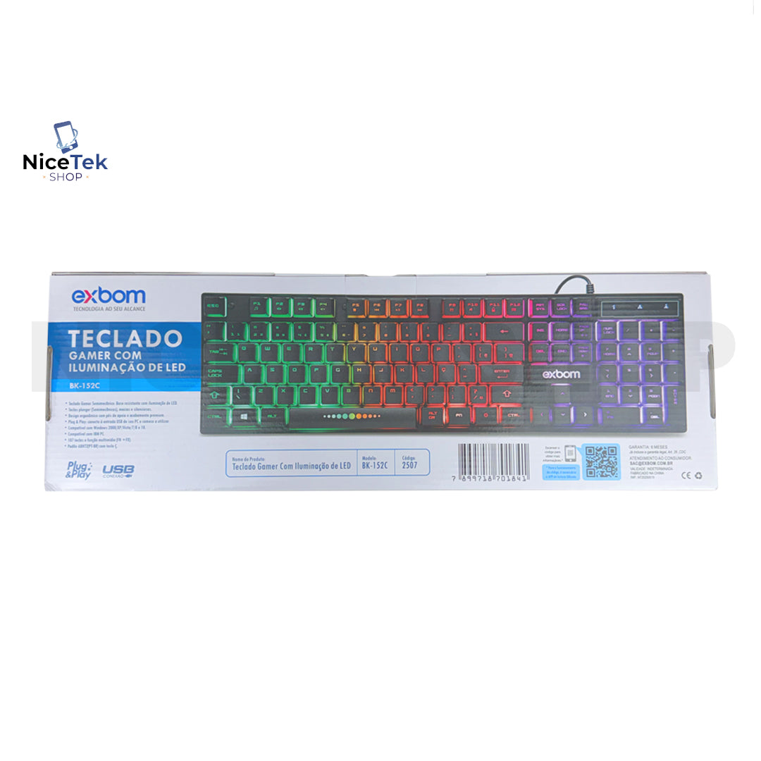 Teclado Gamer Com LED - BK-152C