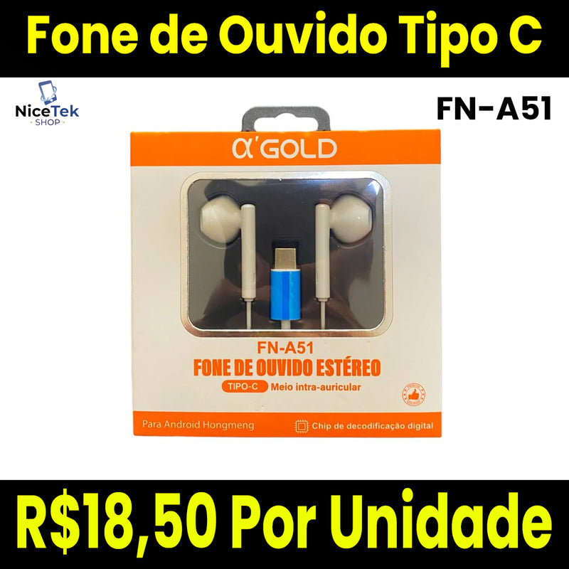 Fone de Ouvido Tipo C FN-A51