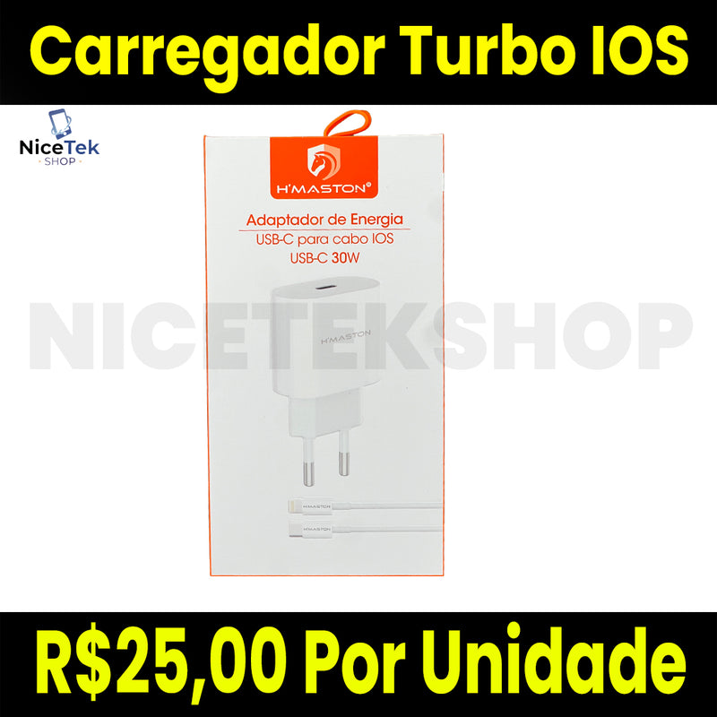 Carregador Turbo IOS 30W Hmaston Original