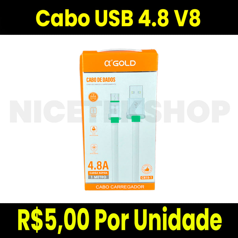 Cabo USB 4.8 V8