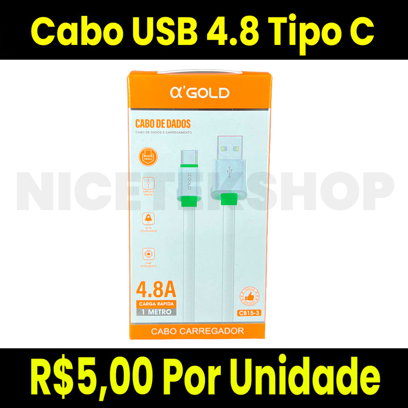 Cabo USB 4.8 Tipo C