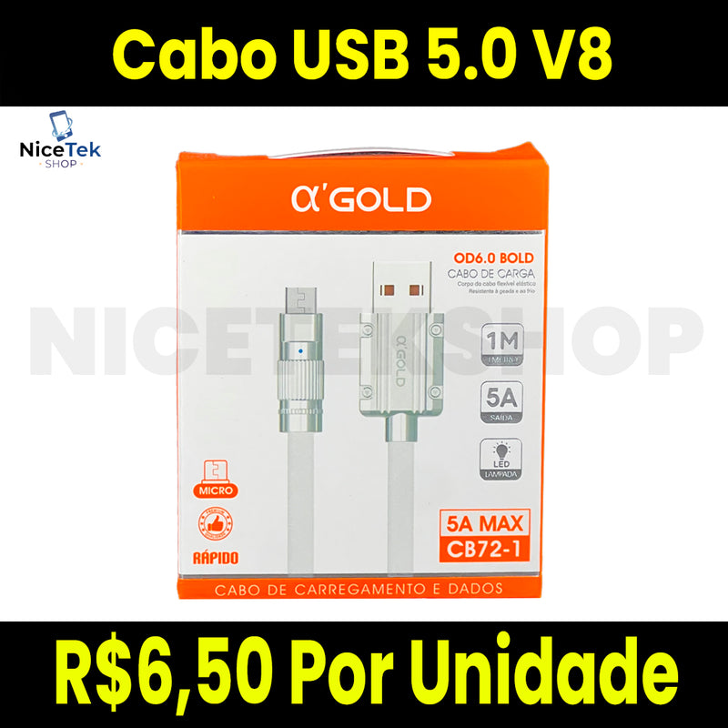 Cabo USB 5.0 V8