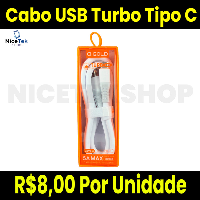 Cabo USB Turbo Tipo C