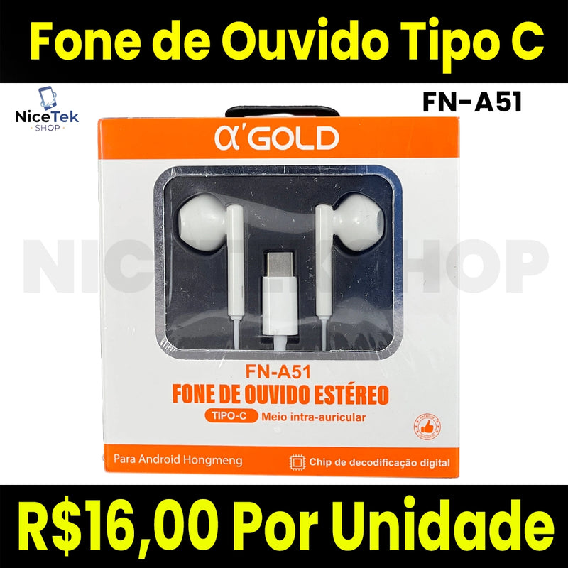 Fone de Ouvido Tipo C FN-A51