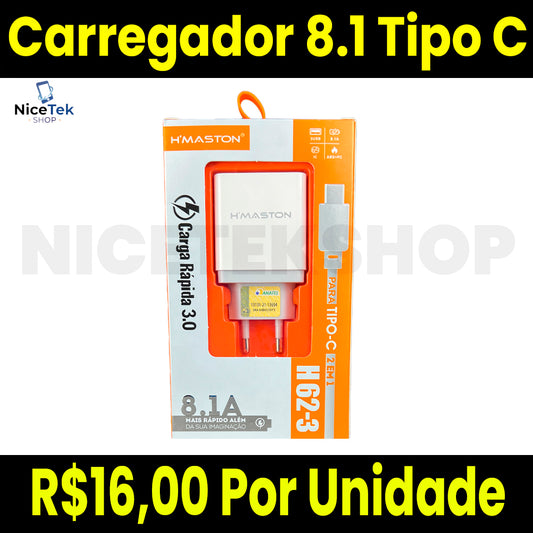Carregador Turbo 8.1A Tipo C HMASTON Original