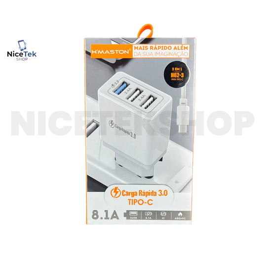Carregador Turbo 8.1A Tipo C HMASTON Original