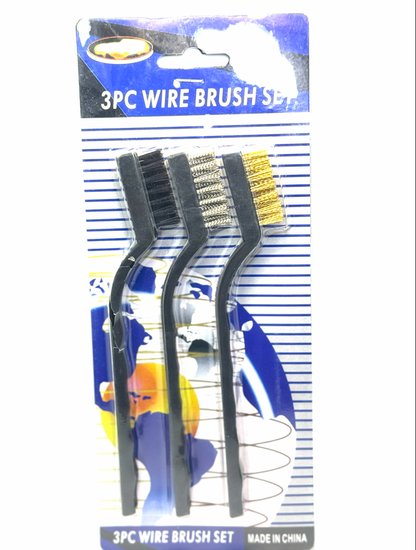 Kit 3 Escovas De Limpeza Manual Ferrugem Solda E Placas