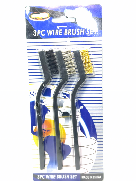 Kit 3 Escovas De Limpeza Manual Ferrugem Solda E Placas