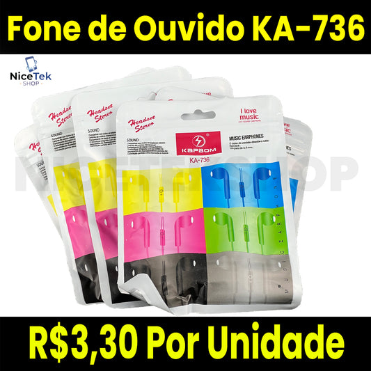 Fone de Ouvido Com Microfone Kapbom KA-736