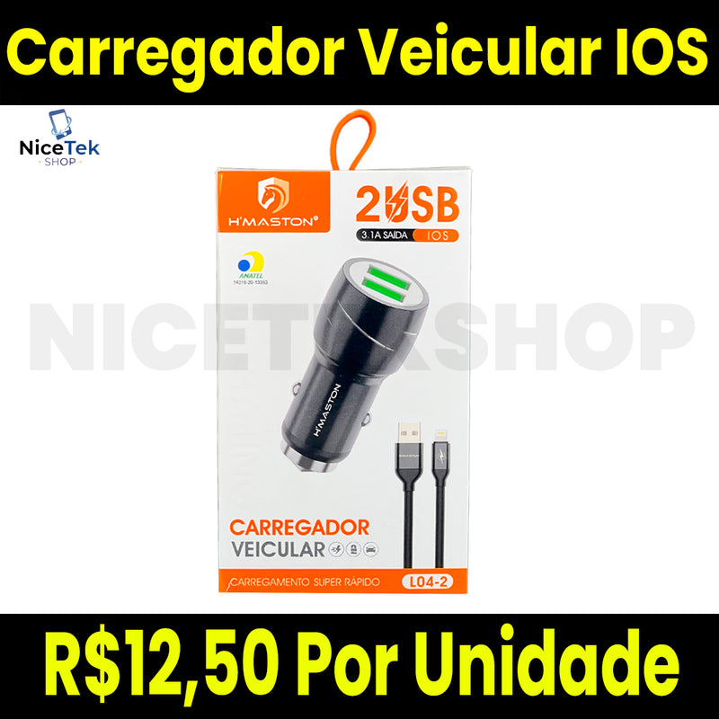 Carregador Veicular Turbo 45W IOS Hmaston Original