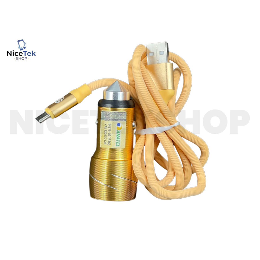 Carregador Veicular Turbo 45W Tipo C Hmaston Original