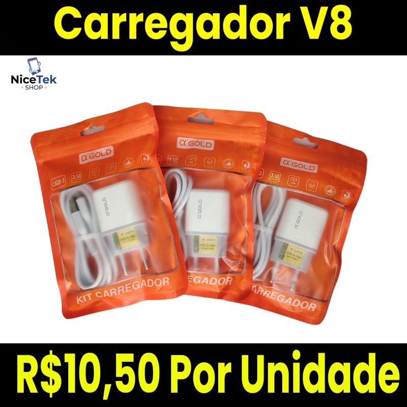 Carregador Turbo V8 A'Gold Original 3.1A